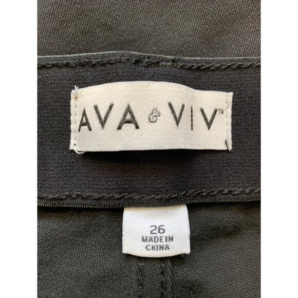 Ava & Viv Womens High-Rise Skinny Jeans Black Denim Plus Size 26 - Picture 9 of 12
